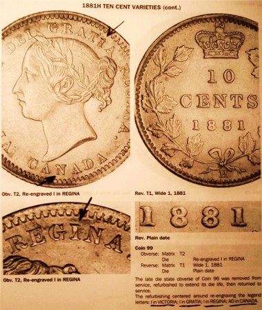 1881-Canada-Ten-Cent---OBV-2-Die-Reengraved-Variety-: